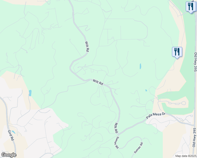 map of restaurants, bars, coffee shops, grocery stores, and more near 3916 Citrus Drive in Fallbrook