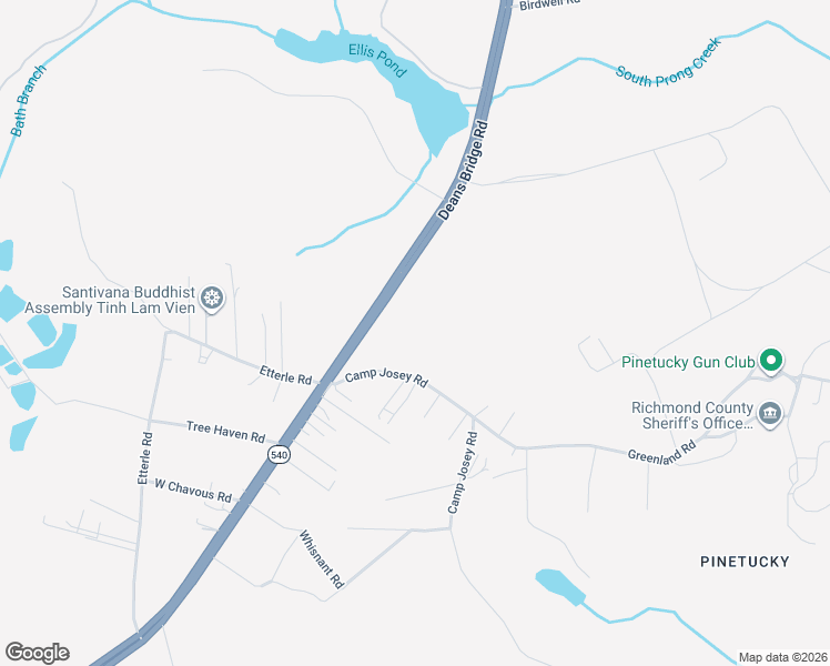 map of restaurants, bars, coffee shops, grocery stores, and more near 3013 Camp Josey Rd in Blythe