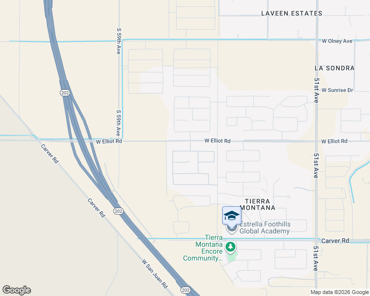 map of restaurants, bars, coffee shops, grocery stores, and more near 5624 West Walatowa Street in Phoenix