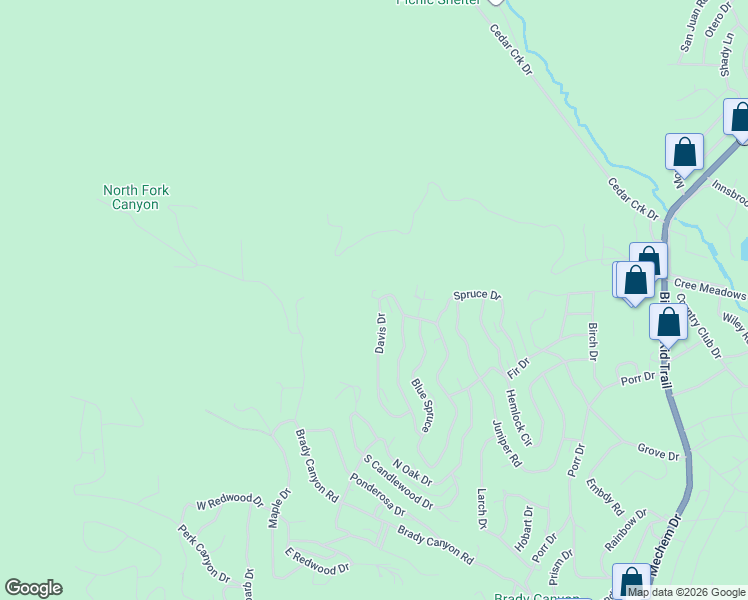map of restaurants, bars, coffee shops, grocery stores, and more near 130A Davis Drive in Ruidoso