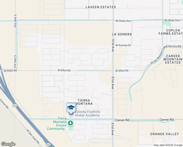 map of restaurants, bars, coffee shops, grocery stores, and more near 5236 West Walatowa Street in Phoenix