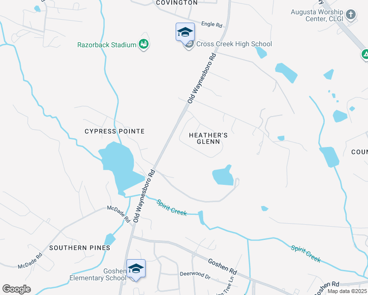 map of restaurants, bars, coffee shops, grocery stores, and more near 1869 Heathers Way in Augusta