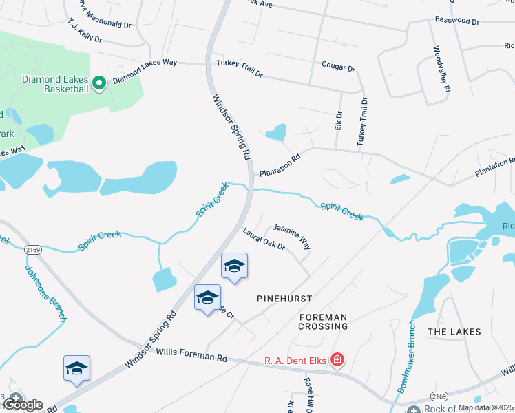 map of restaurants, bars, coffee shops, grocery stores, and more near 4405-4419 Windsor Spring Road in Hephzibah