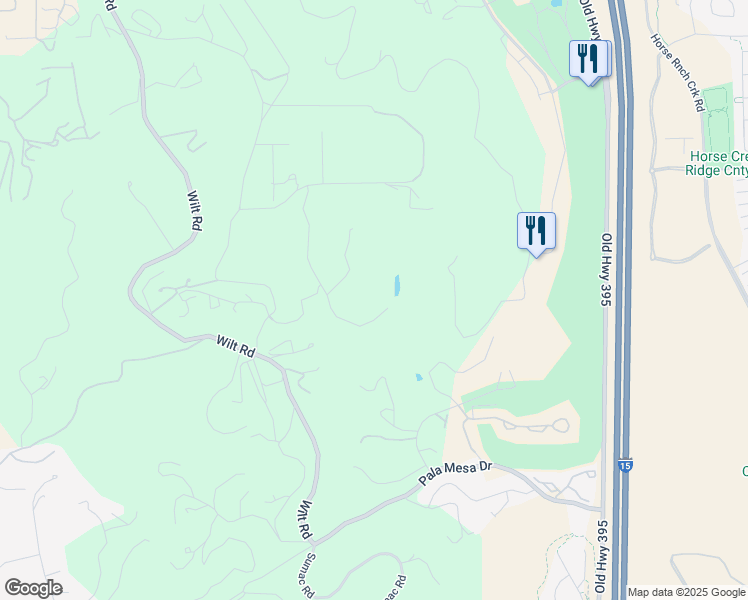 map of restaurants, bars, coffee shops, grocery stores, and more near 3976 Lorita Lane in Fallbrook