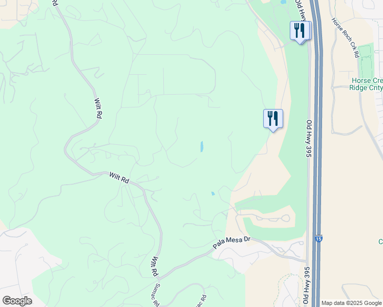 map of restaurants, bars, coffee shops, grocery stores, and more near 3976 Lorita Lane in Fallbrook