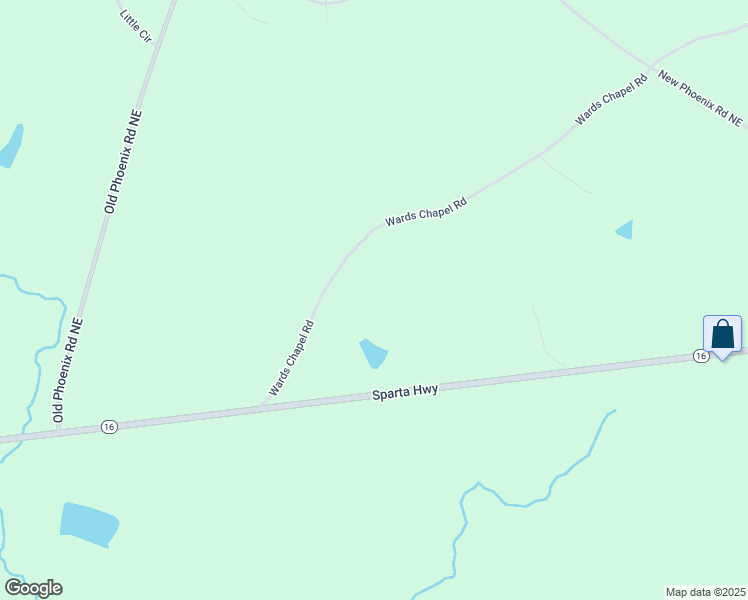 map of restaurants, bars, coffee shops, grocery stores, and more near 138 Wards Chapel Road in Eatonton