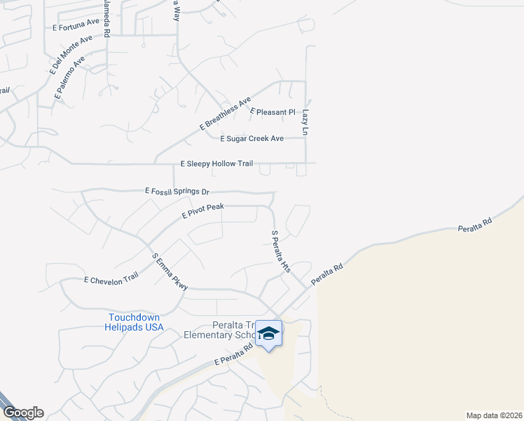 map of restaurants, bars, coffee shops, grocery stores, and more near 12641 East Pivot Peak in Gold Canyon