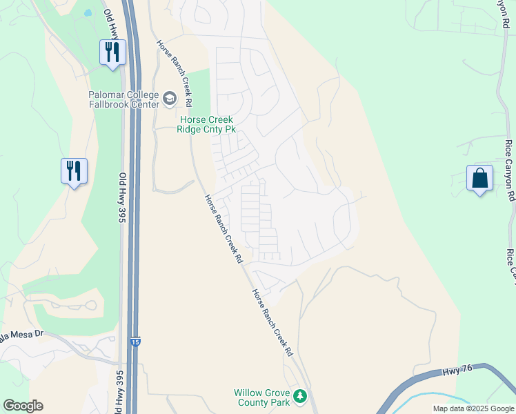 map of restaurants, bars, coffee shops, grocery stores, and more near 240 Foliage Place in Fallbrook