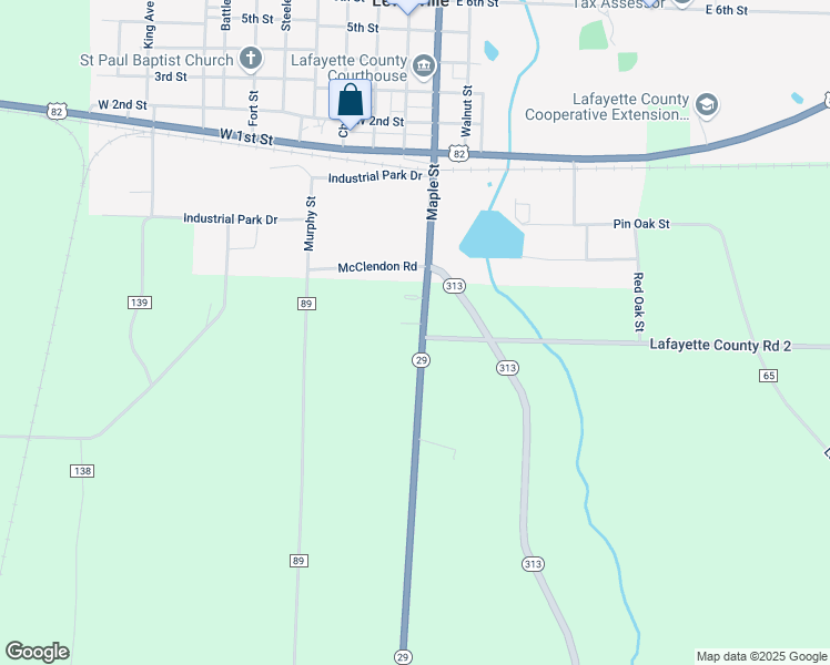 map of restaurants, bars, coffee shops, grocery stores, and more near 24 Arkansas 29 in Lewisville