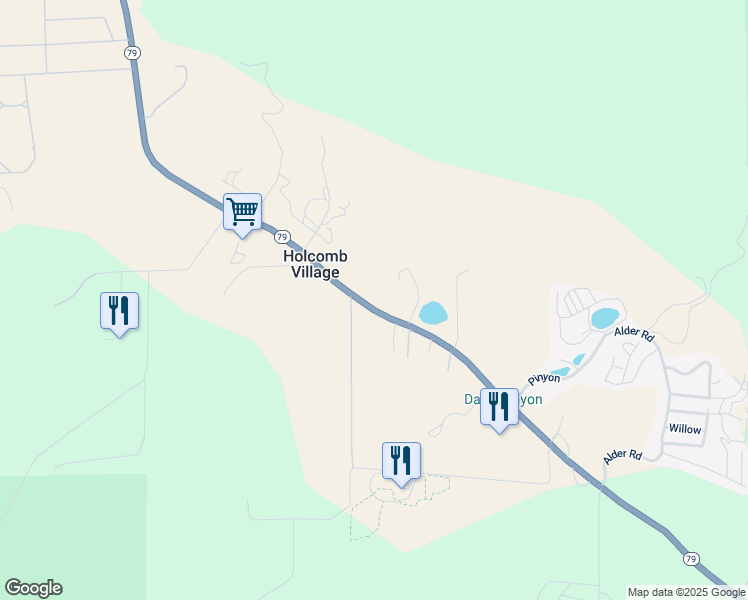 map of restaurants, bars, coffee shops, grocery stores, and more near 35065 California 79 in Warner Springs