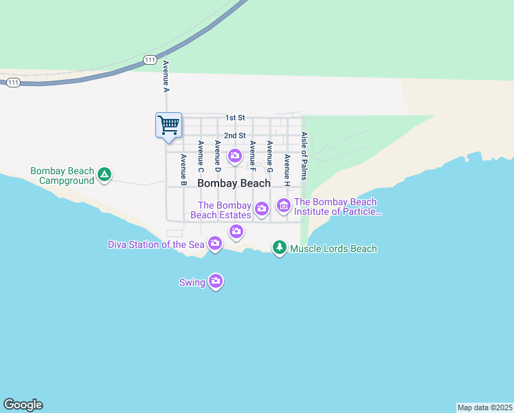 map of restaurants, bars, coffee shops, grocery stores, and more near 9544 Avenue F in Niland