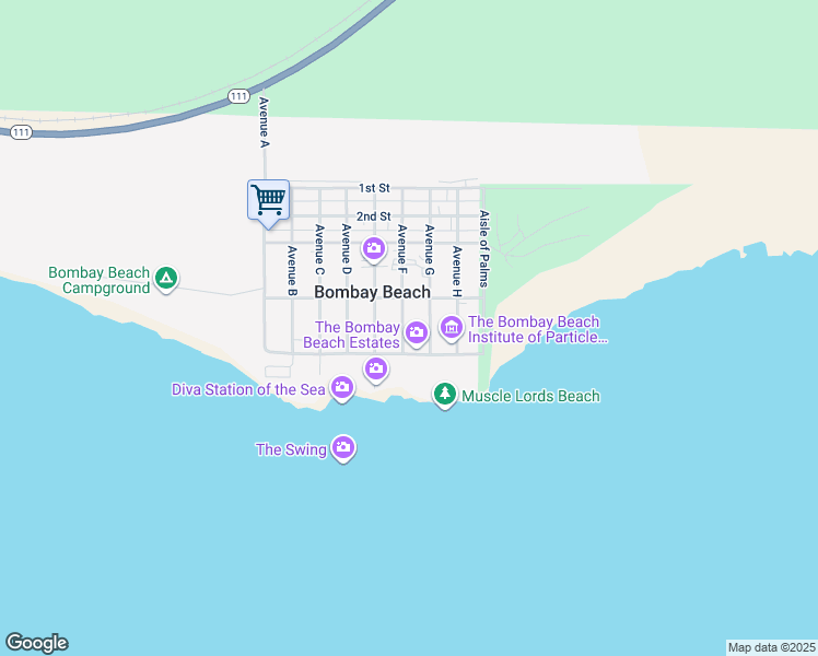 map of restaurants, bars, coffee shops, grocery stores, and more near 9544 Avenue F in Niland