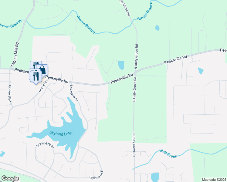 map of restaurants, bars, coffee shops, grocery stores, and more near 110 Ingrams Lane in Locust Grove