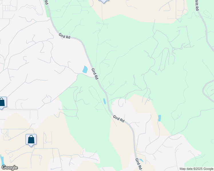 map of restaurants, bars, coffee shops, grocery stores, and more near 2404 Gird Road in Fallbrook