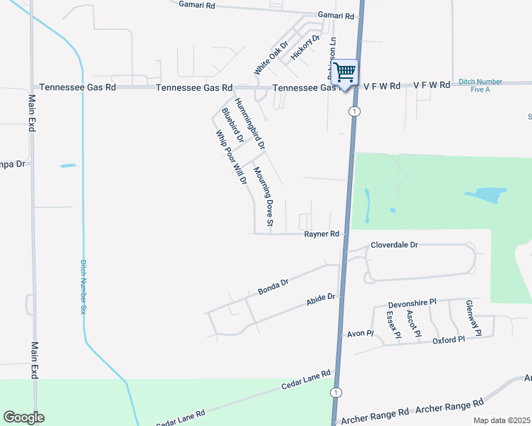 map of restaurants, bars, coffee shops, grocery stores, and more near 2548 Whip Poor Will Drive in Greenville