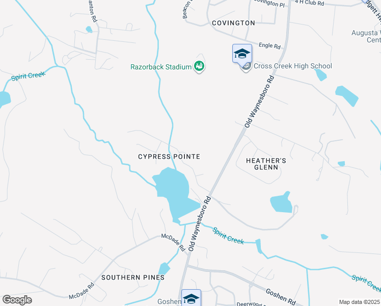 map of restaurants, bars, coffee shops, grocery stores, and more near 1907 Lobelia Lane in Augusta