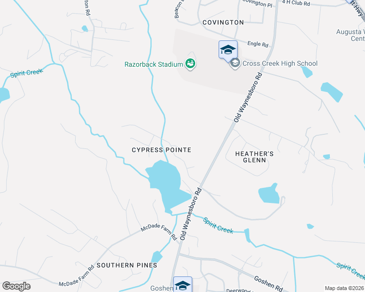map of restaurants, bars, coffee shops, grocery stores, and more near 1907 Lobelia Lane in Augusta