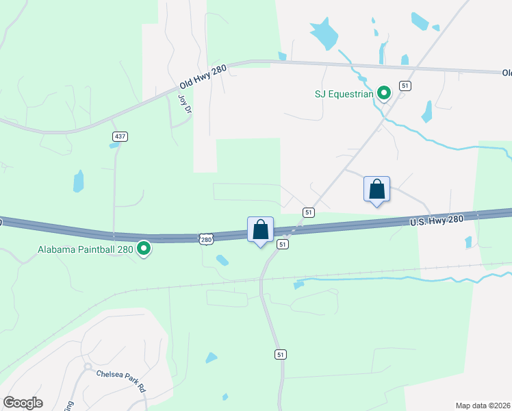 map of restaurants, bars, coffee shops, grocery stores, and more near 12729 Alabama 38 in Sterrett