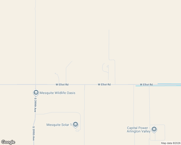 map of restaurants, bars, coffee shops, grocery stores, and more near 39326 West Elliot Road in Tonopah