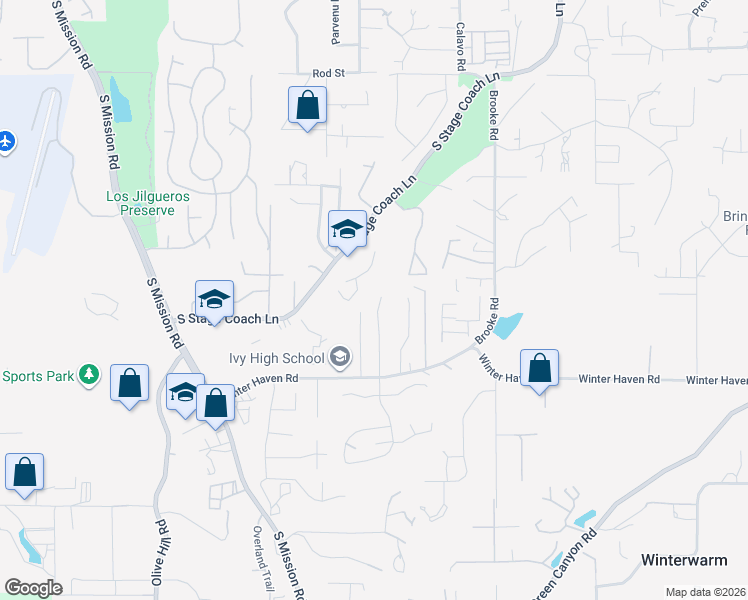 map of restaurants, bars, coffee shops, grocery stores, and more near 2363 Clearcrest Lane in Fallbrook