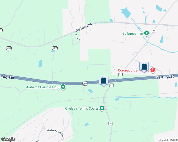 map of restaurants, bars, coffee shops, grocery stores, and more near 145 Cottage Lane in Sterrett