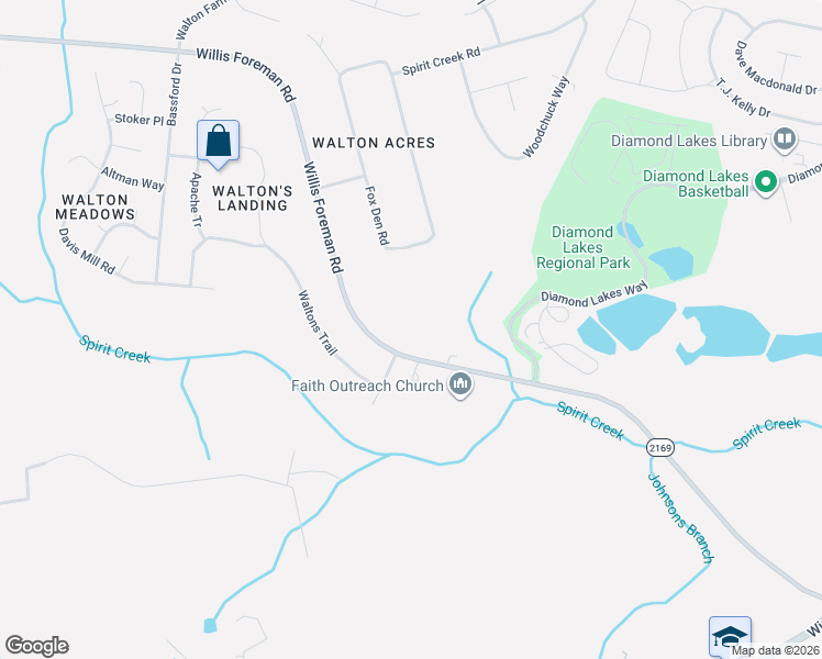 map of restaurants, bars, coffee shops, grocery stores, and more near 2709 Willis Foreman Road in Hephzibah