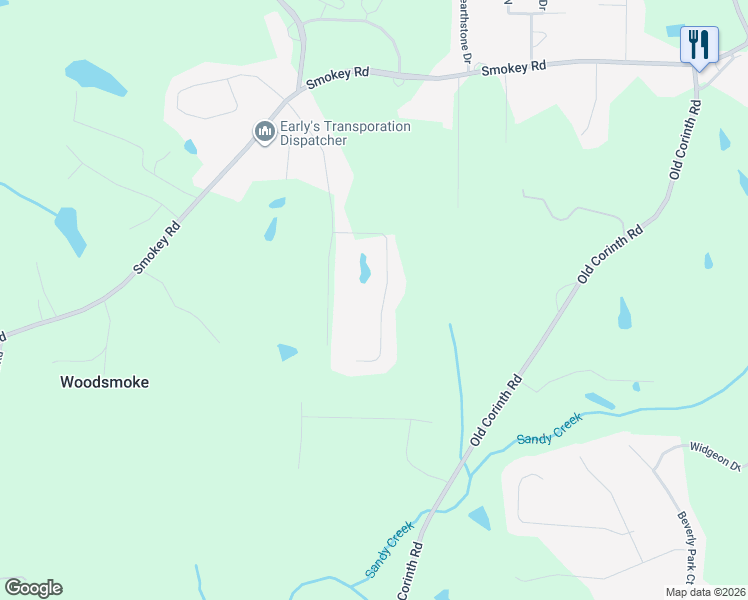 map of restaurants, bars, coffee shops, grocery stores, and more near 157 Natures Cove Road in Newnan