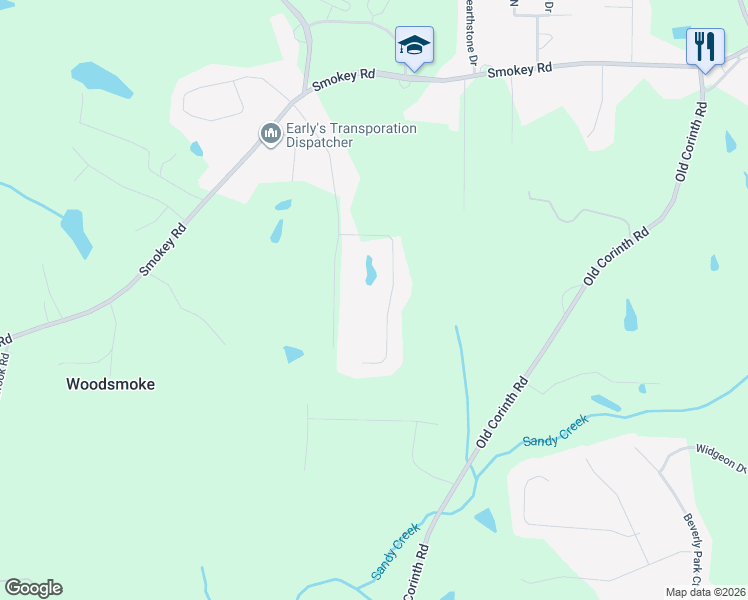 map of restaurants, bars, coffee shops, grocery stores, and more near 157 Natures Cove in Newnan