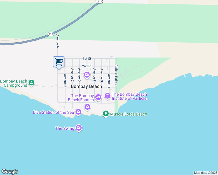 map of restaurants, bars, coffee shops, grocery stores, and more near 9561 Avenue H in Niland