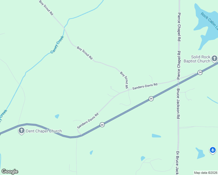 map of restaurants, bars, coffee shops, grocery stores, and more near 363 Sanders-Davis Road in Newnan