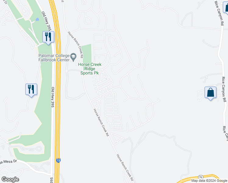 map of restaurants, bars, coffee shops, grocery stores, and more near 35228 Tuft Lane in Fallbrook