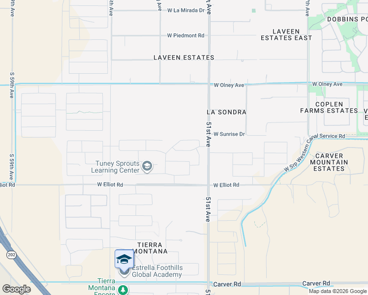 map of restaurants, bars, coffee shops, grocery stores, and more near 5138 West Western Star Boulevard in Phoenix