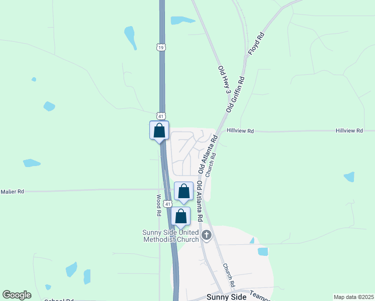 map of restaurants, bars, coffee shops, grocery stores, and more near 5290 Old Atlanta Road in Hampton