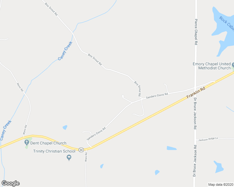 map of restaurants, bars, coffee shops, grocery stores, and more near 363 Sanders-Davis Road in Newnan