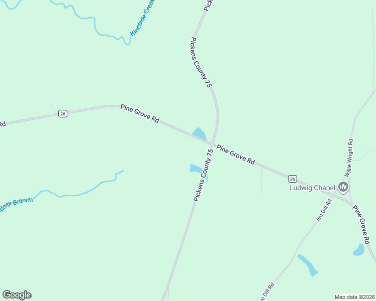 map of restaurants, bars, coffee shops, grocery stores, and more near Pine Grove Road in Ethelsville