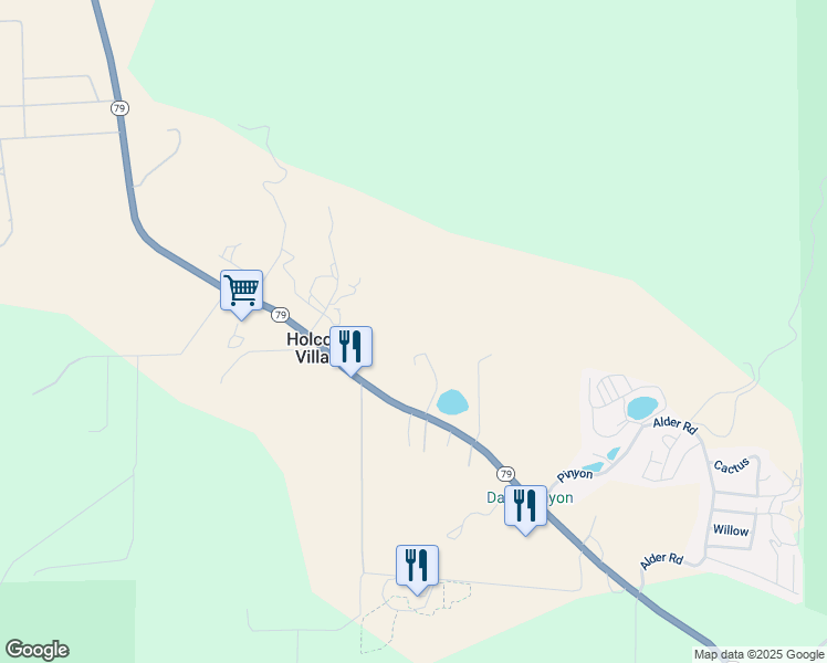 map of restaurants, bars, coffee shops, grocery stores, and more near 35065 California 79 in Warner Springs