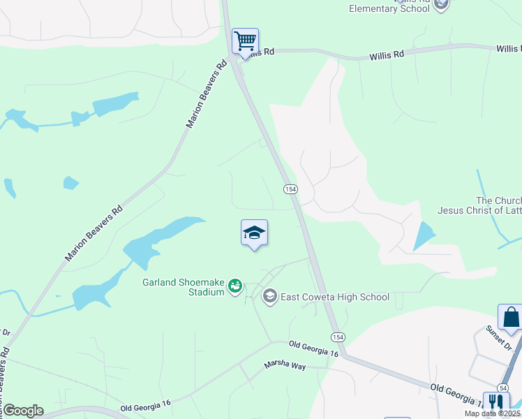 map of restaurants, bars, coffee shops, grocery stores, and more near 164 Sandstone Drive in Sharpsburg