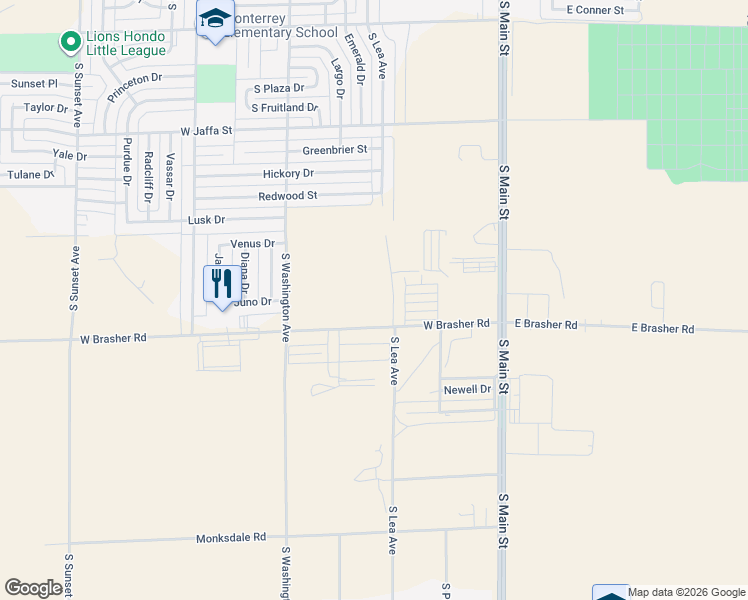 map of restaurants, bars, coffee shops, grocery stores, and more near 497 West Brasher Road in Roswell