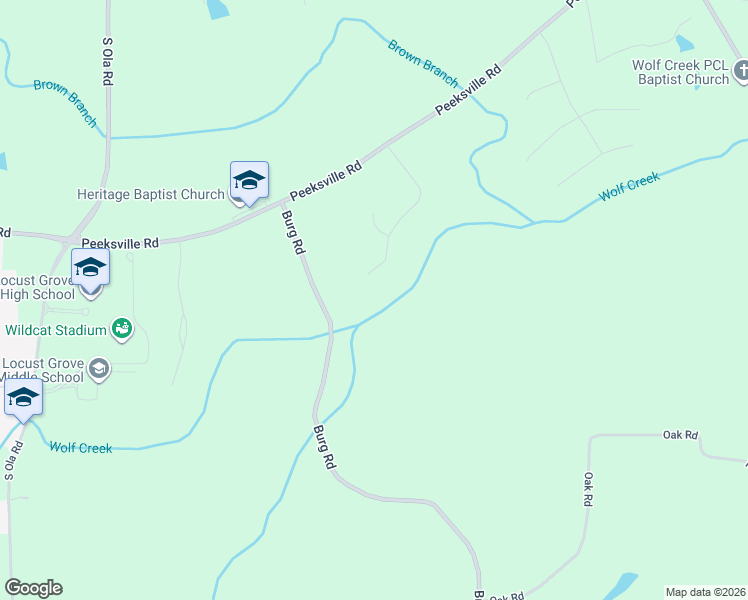 map of restaurants, bars, coffee shops, grocery stores, and more near 1024 Miss Amber Way in Locust Grove