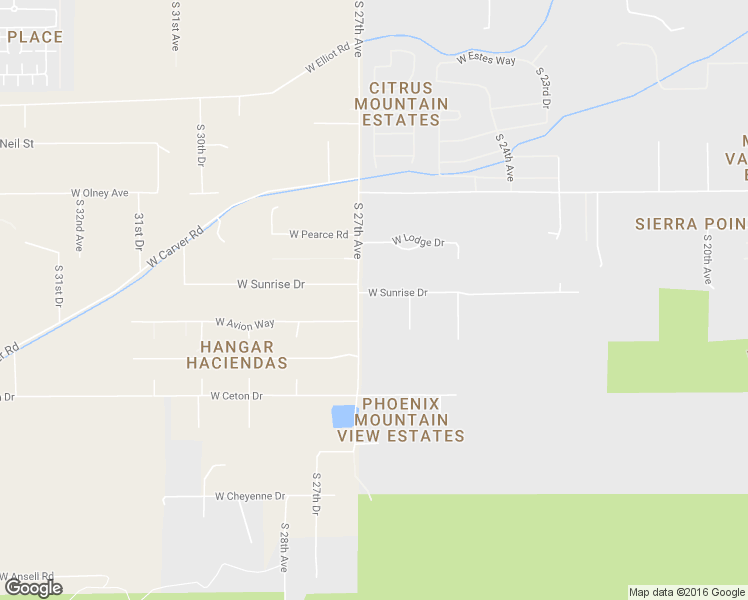 map of restaurants, bars, coffee shops, grocery stores, and more near 10243 South 27th Avenue in Phoenix