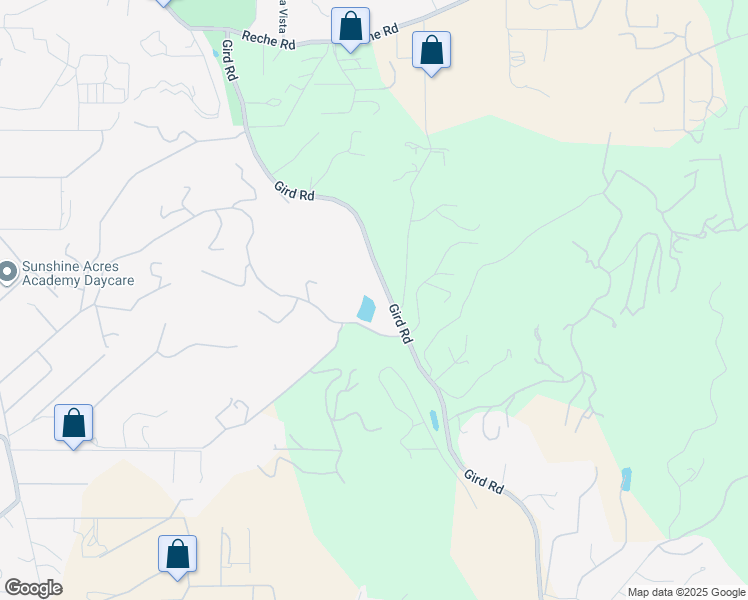 map of restaurants, bars, coffee shops, grocery stores, and more near 2239 Gird Road in Fallbrook