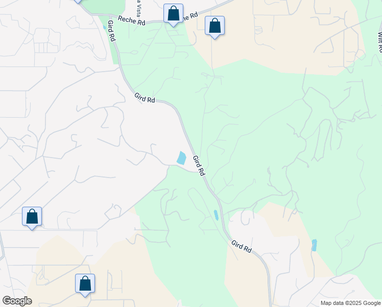 map of restaurants, bars, coffee shops, grocery stores, and more near 2239 Gird Road in Fallbrook