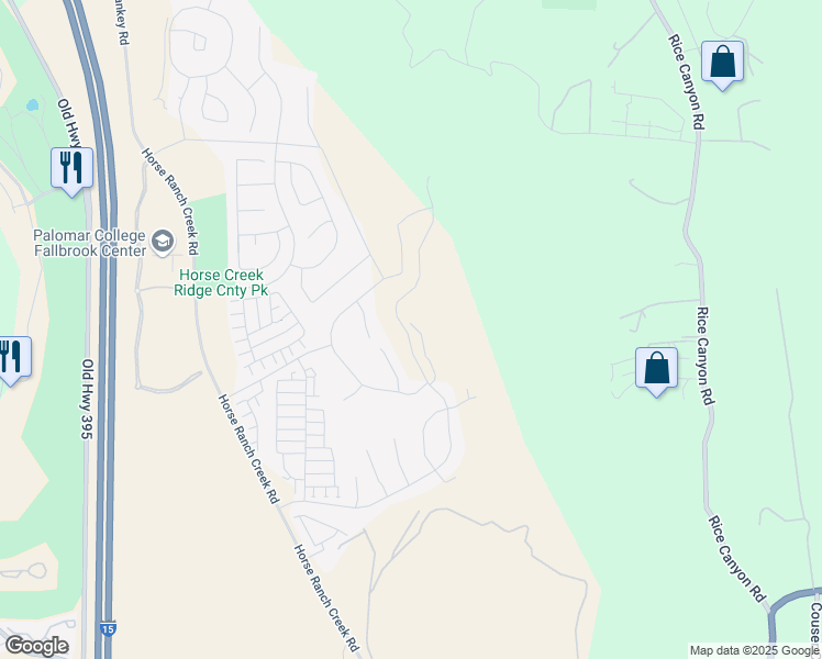 map of restaurants, bars, coffee shops, grocery stores, and more near 500-2 West Fallbrook Street in Fallbrook