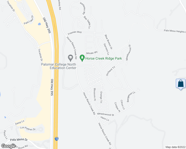 map of restaurants, bars, coffee shops, grocery stores, and more near 235 Spotted Saddle Way in Fallbrook