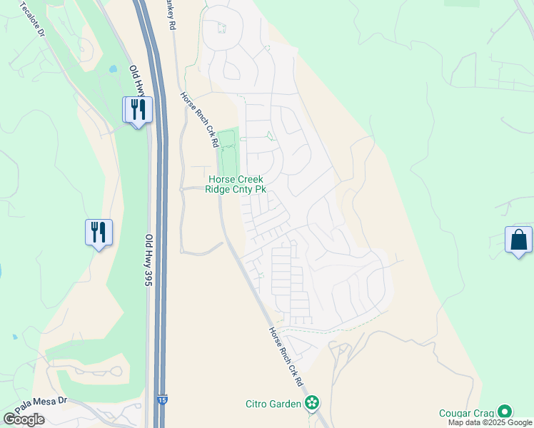 map of restaurants, bars, coffee shops, grocery stores, and more near 35406 Brown Galloway Ln in Fallbrook