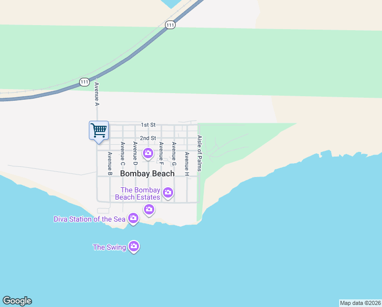 map of restaurants, bars, coffee shops, grocery stores, and more near 9588 Avenue H in Niland