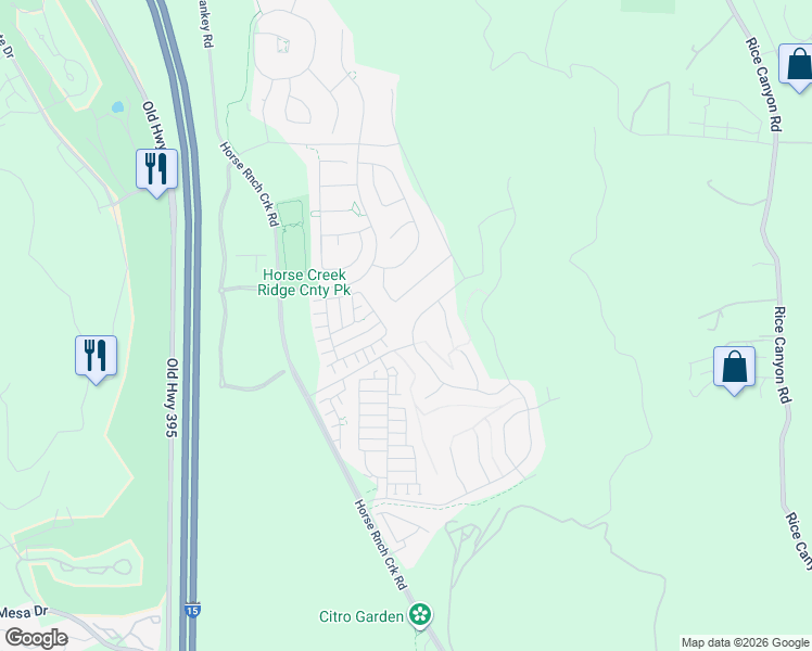 map of restaurants, bars, coffee shops, grocery stores, and more near 393 Calabrese Street in Fallbrook