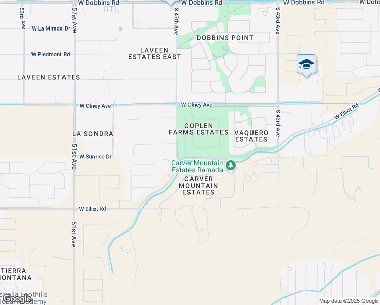 map of restaurants, bars, coffee shops, grocery stores, and more near 4613 West Coplen Farms Road in Phoenix
