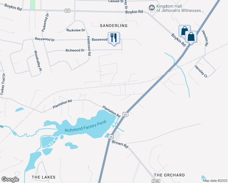map of restaurants, bars, coffee shops, grocery stores, and more near 2234 Nellie Drive in Augusta