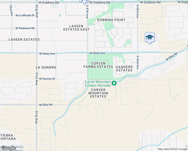 map of restaurants, bars, coffee shops, grocery stores, and more near 4613 West Coplen Farms Road in Phoenix
